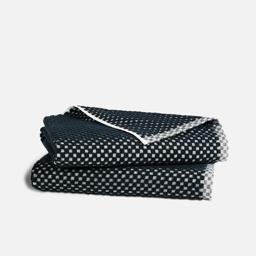Checkered Jacquard Bath Sheets Set of 2 - Last Call