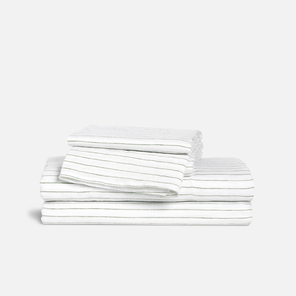Set of 2 Washed European Linen Core Sheet Set Bundle