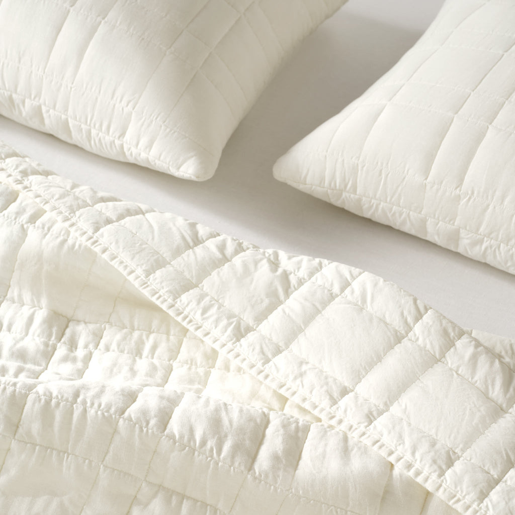 Washed European Linen Quilt Set