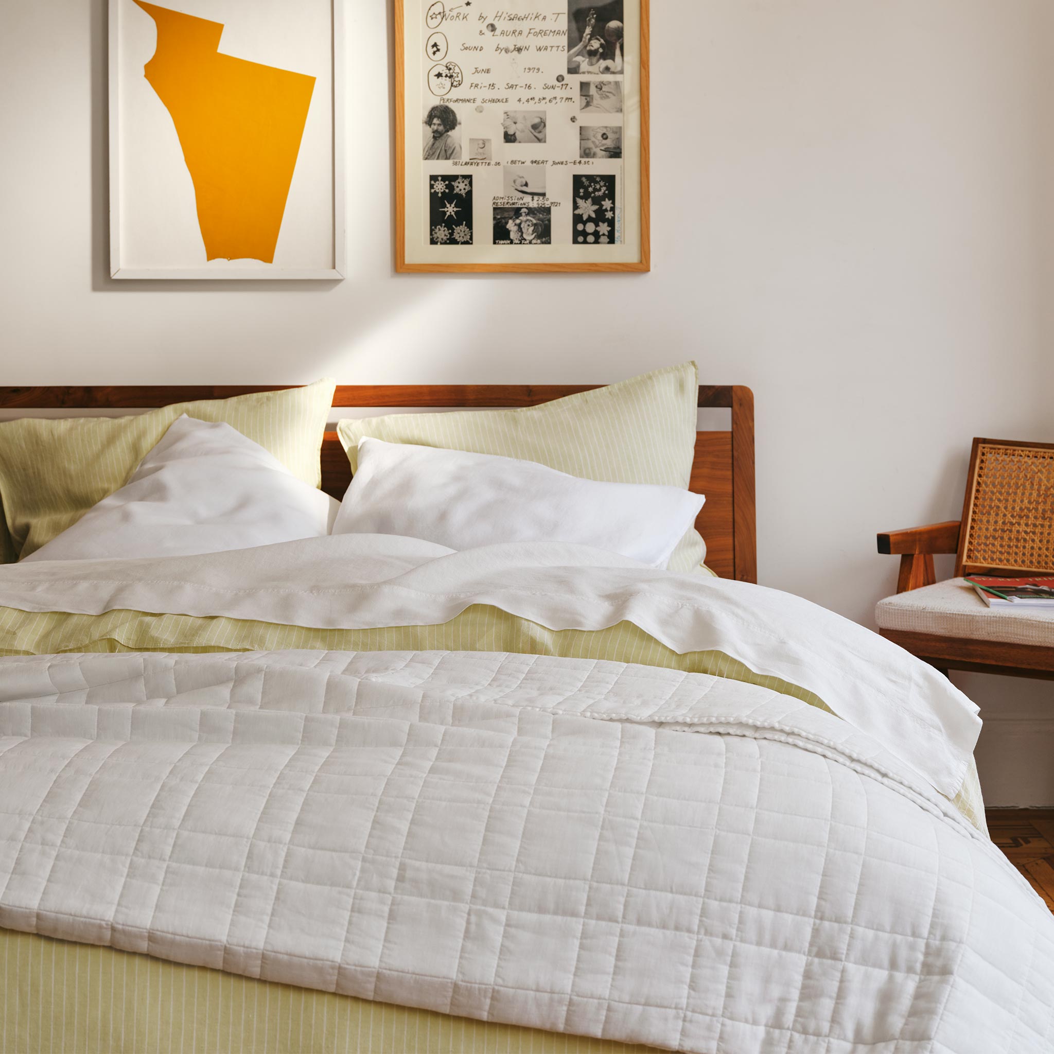 Washed European Linen Quilt Set