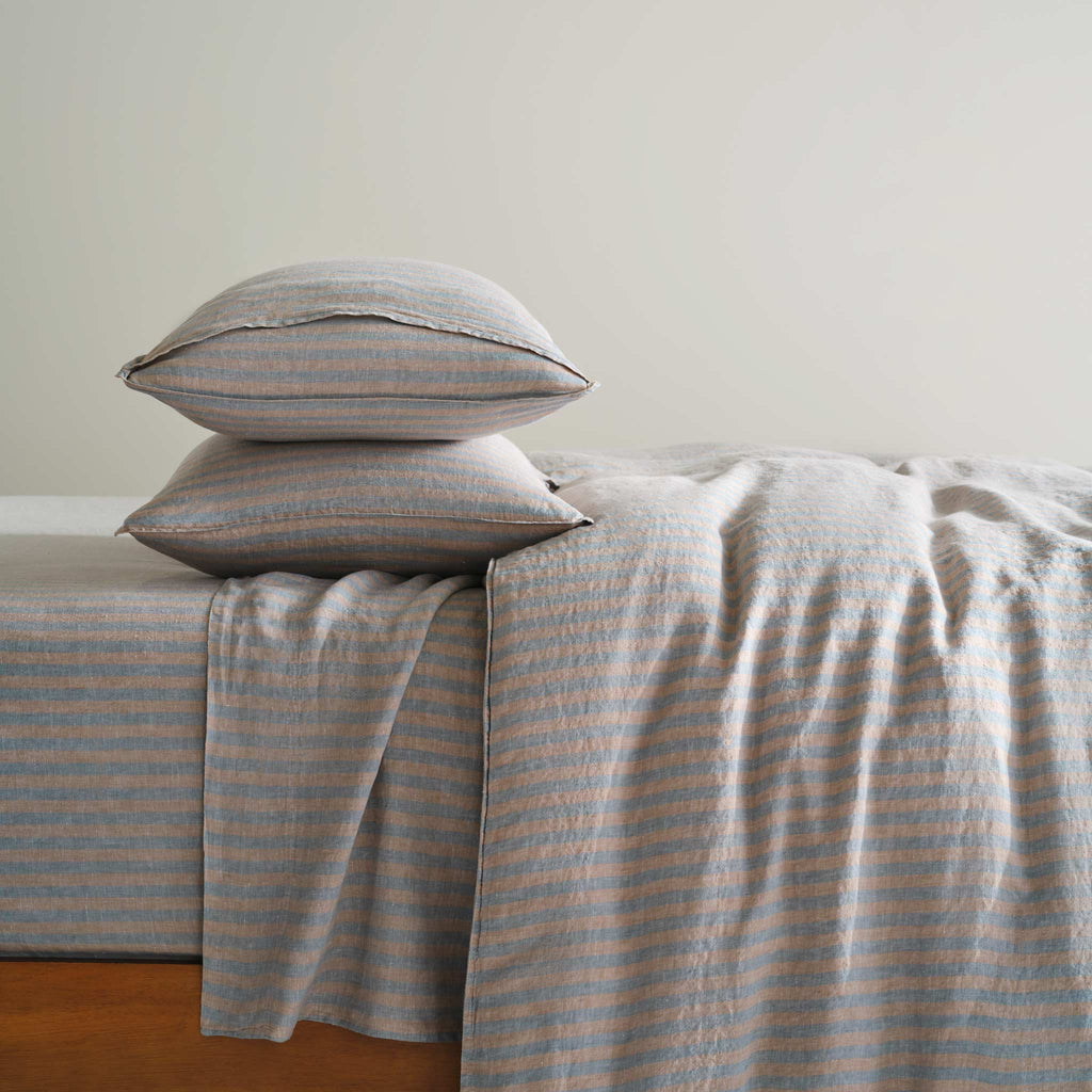 Set of 2 Washed European Linen Core Sheet Set Bundle