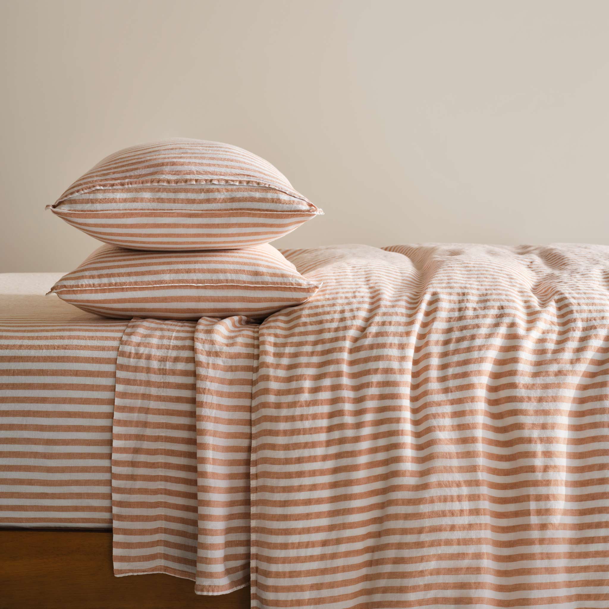 Set of 2 Washed European Linen Core Sheet Set Bundle