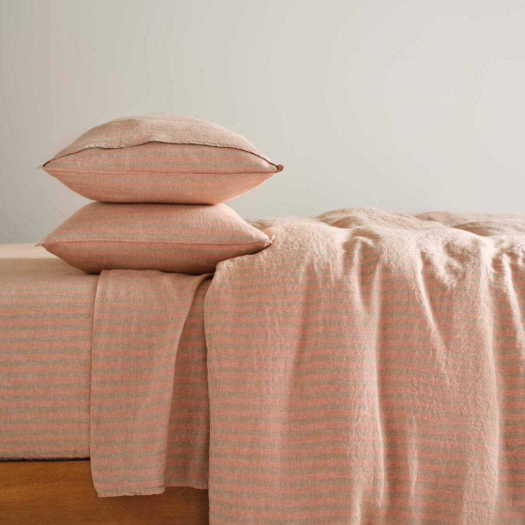 Set of 2 Washed European Linen Core Sheet Set Bundle