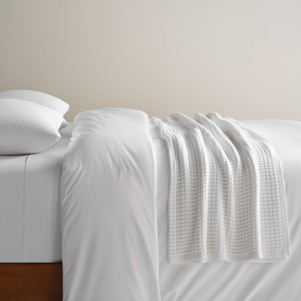 Grid Knit Cotton Throw Blanket - Last Call