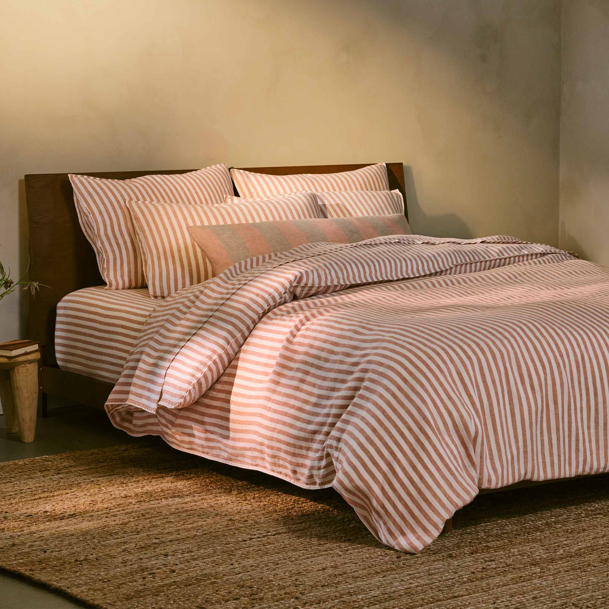 Washed European Linen Lumbar Pillow Cover