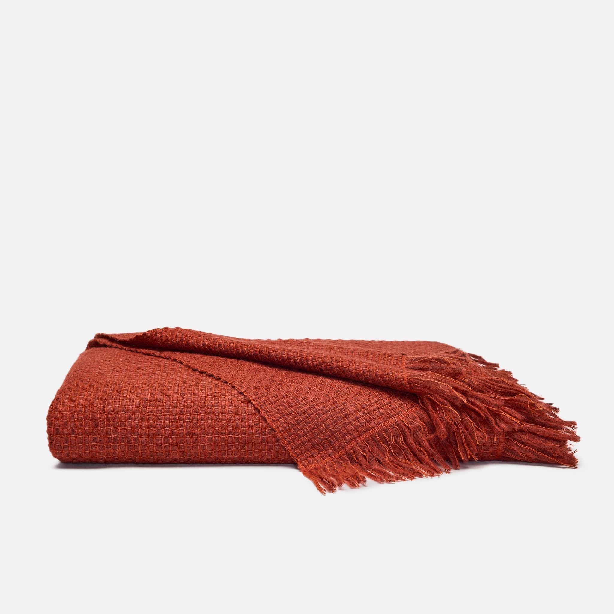 Basketweave Alpaca Throw Blanket