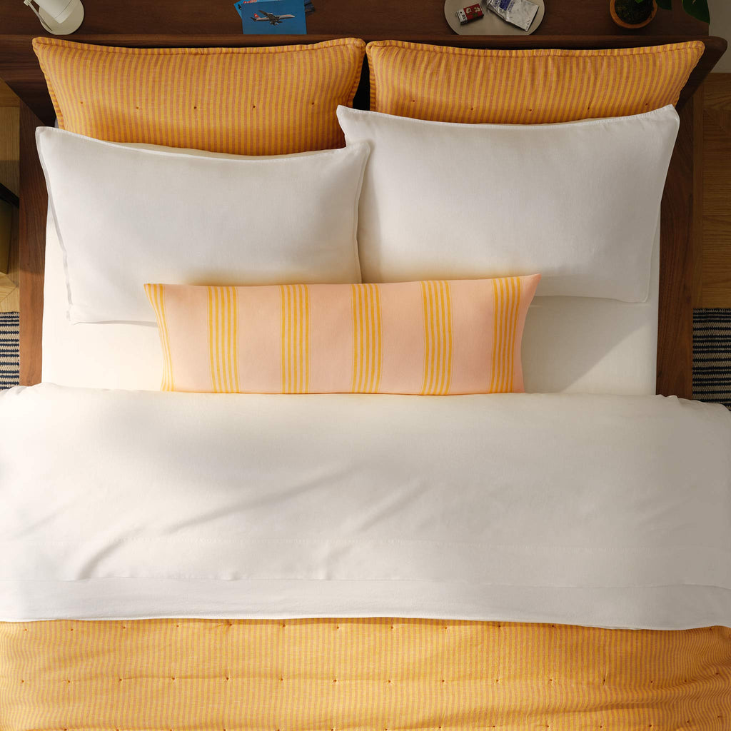 Washed European Linen Lumbar Pillow Cover