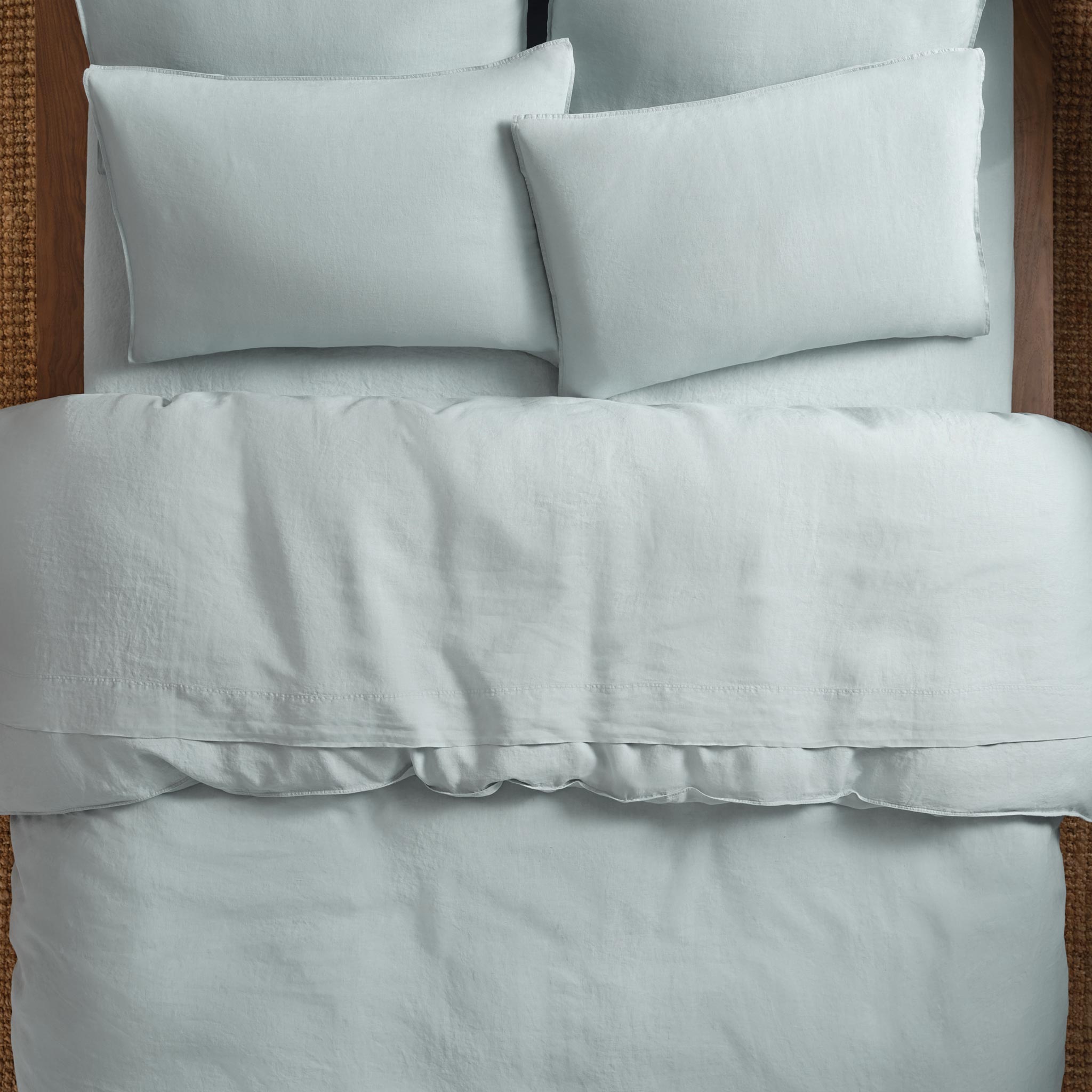 Set of 2 Washed European Linen Core Sheet Set Bundle