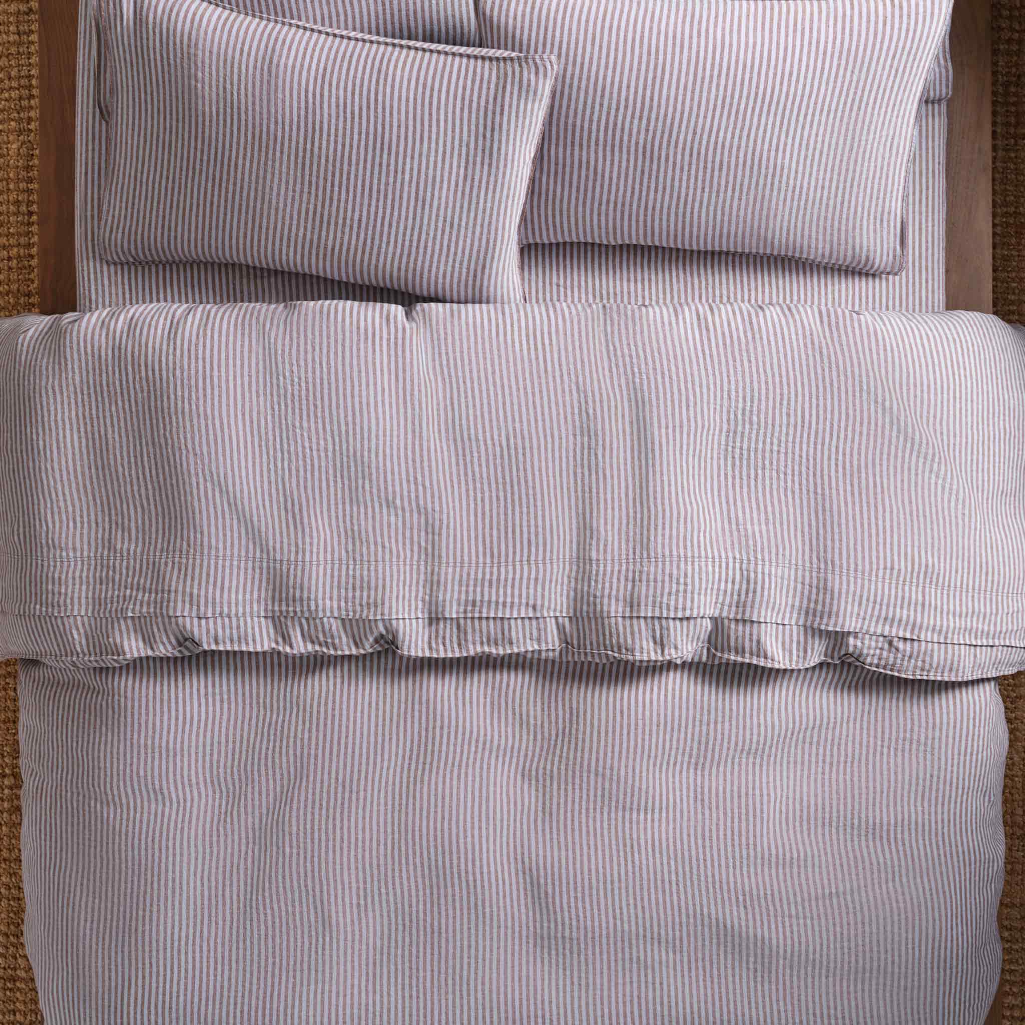Set of 2 Washed European Linen Core Sheet Set Bundle