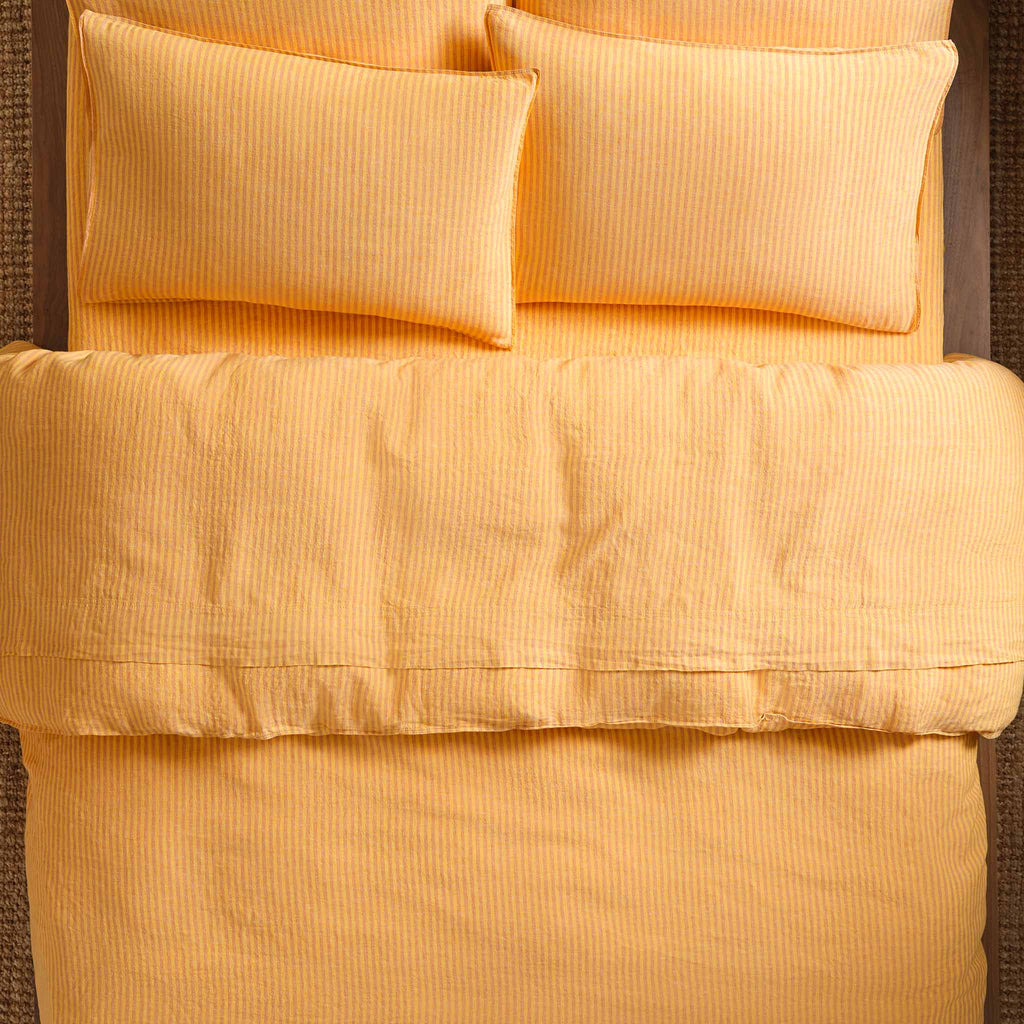 Set of 2 Washed European Linen Core Sheet Set Bundle