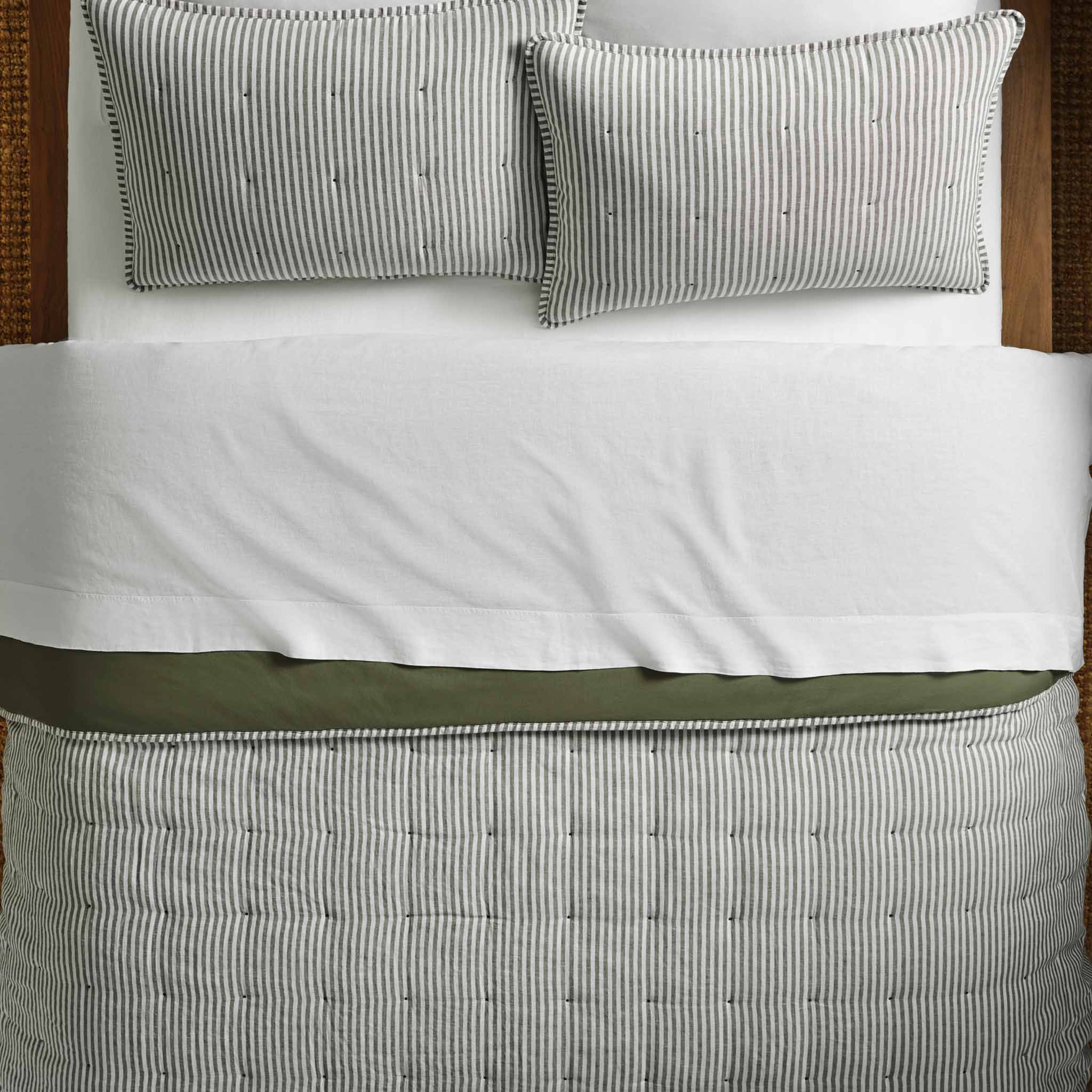 Washed European Linen Quilt Set