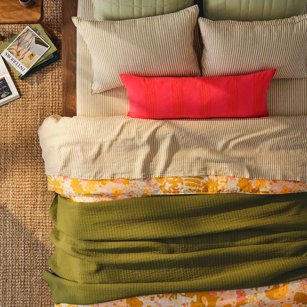 Washed European Linen Lumbar Pillow Cover