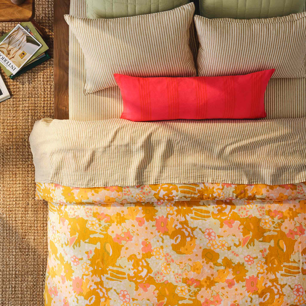 Washed European Linen Lumbar Pillow Cover