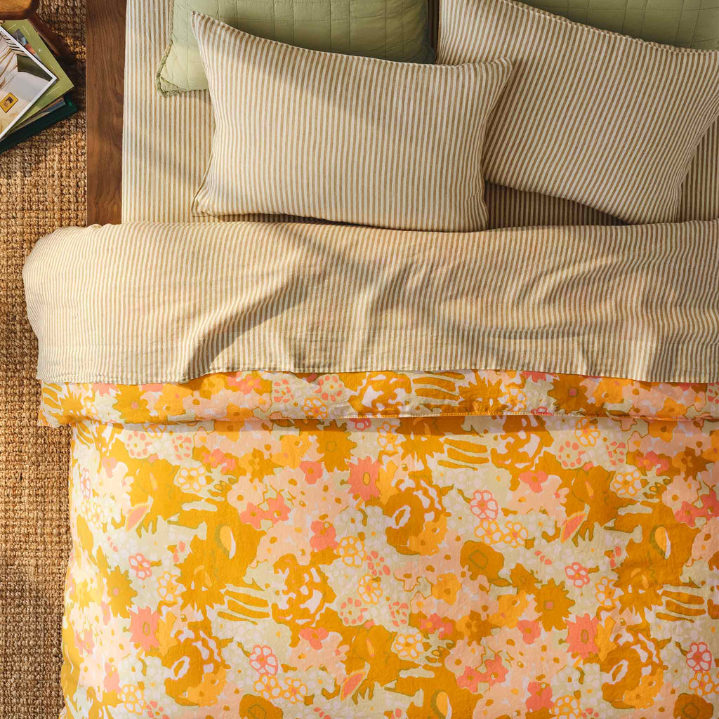 Set of 2 Washed European Linen Core Sheet Set Bundle
